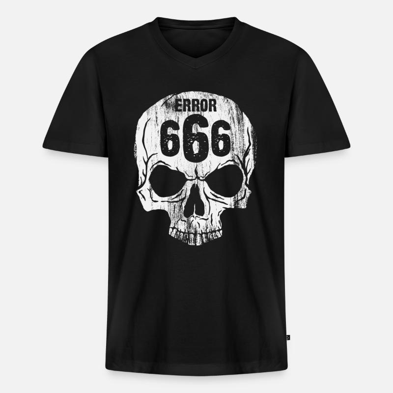 Error 666 - Men's Premium Organic T-shirt with V-neck - black