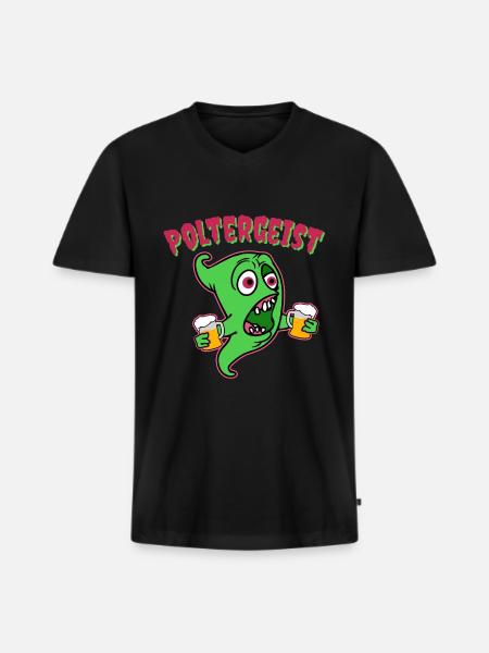 Polterer, Polterabend, Junggeselle, Geschenk - Männer Premium Bio T-Shirt mit V-Ausschnitt - Schwarz