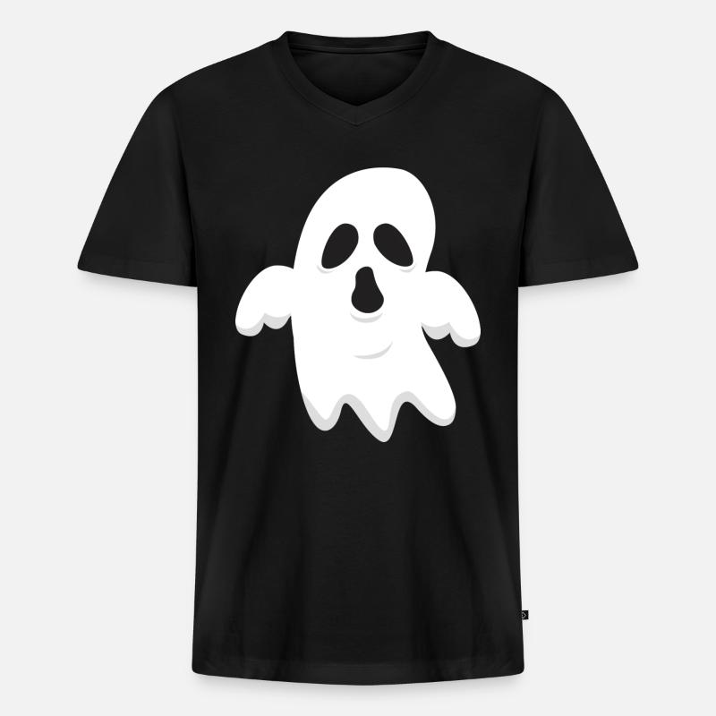 Geist - Männer Premium Bio T-Shirt mit V-Ausschnitt - Schwarz