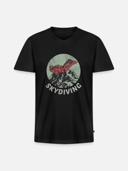 Skydiving Skydiver Skydiver Skydiver Aviation - Men's Premium Organic T-shirt with V-neck - black