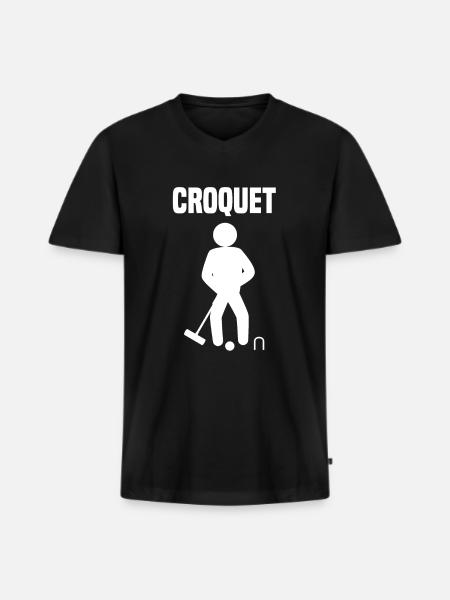 Croquet Croquet Player - Men's Premium Organic T-shirt with V-neck - black