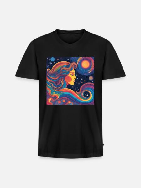 Virgo Astrology Born Gift - Men's Premium Organic T-shirt with V-neck - black