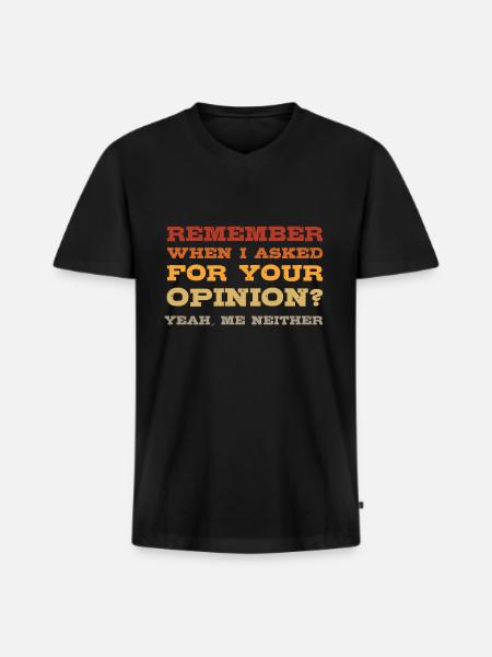 Funny Sorüche Retro - Men's Premium Organic T-shirt with V-neck - black