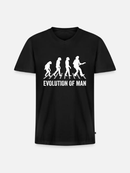 Guitar Evolution Guitar Gift - Men's Premium Organic T-shirt with V-neck - black