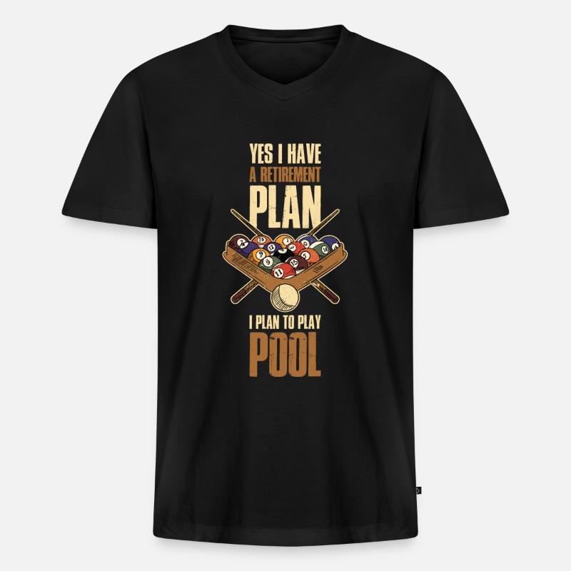 Pool Retirement Billard Geschenk - Männer Premium Bio T-Shirt mit V-Ausschnitt - Schwarz