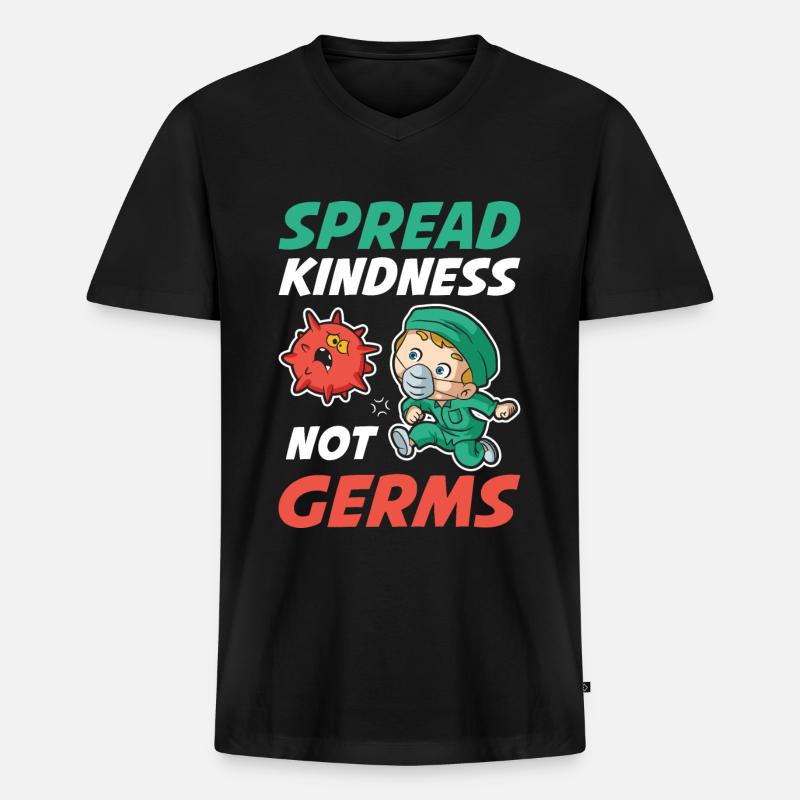 Spread Kindness Krankenschwester Geschenk - Männer Premium Bio T-Shirt mit V-Ausschnitt - Schwarz