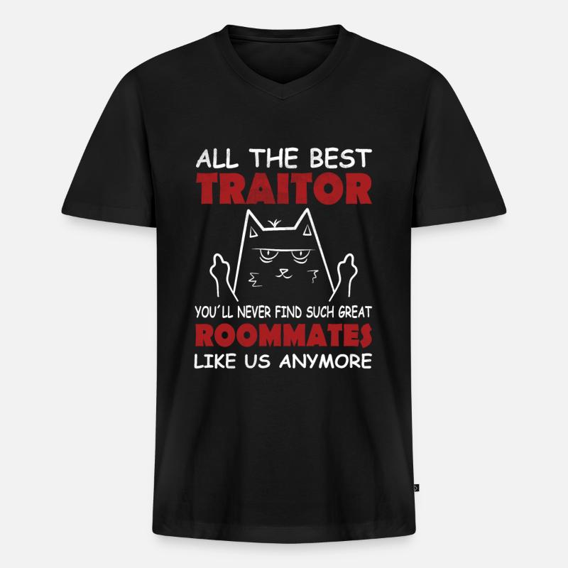 Mitbewohner Wohngemeinschaft Abschied - Männer Premium Bio T-Shirt mit V-Ausschnitt - Schwarz