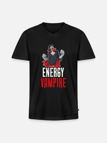 Energy Vampire Vampire Gift - Men's Premium Organic T-shirt with V-neck - black