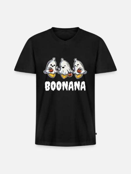 Boonana Geist Geschenk - Männer Premium Bio T-Shirt mit V-Ausschnitt - Schwarz
