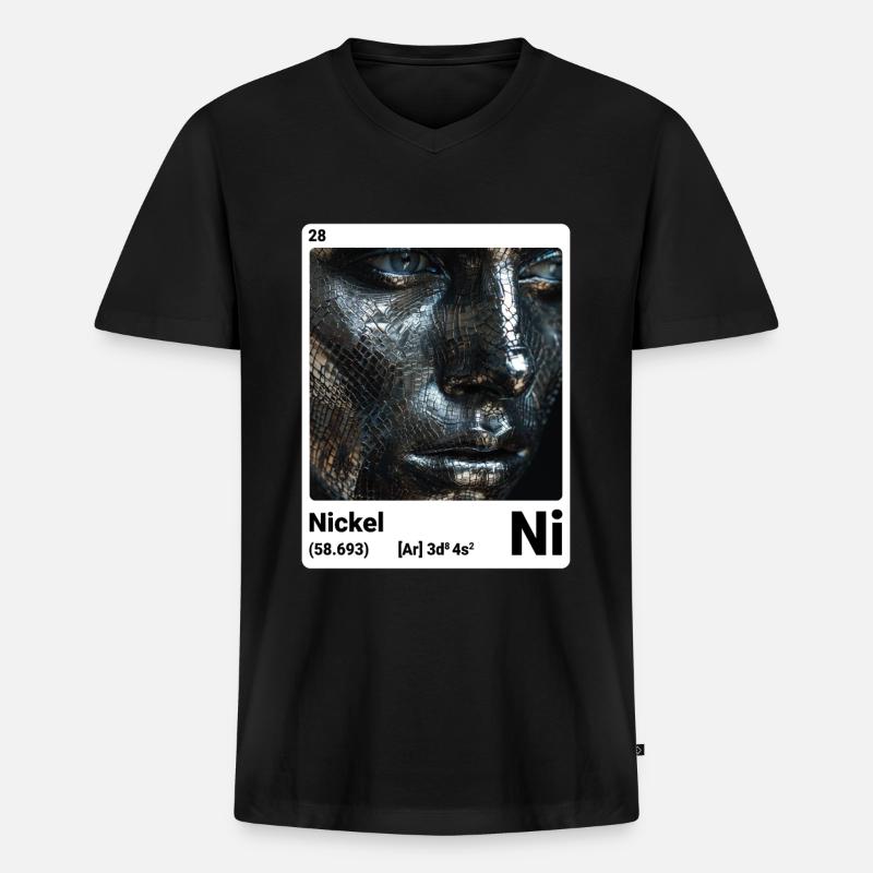 AI am Nickel (wt) - Männer Premium Bio T-Shirt mit V-Ausschnitt - Schwarz