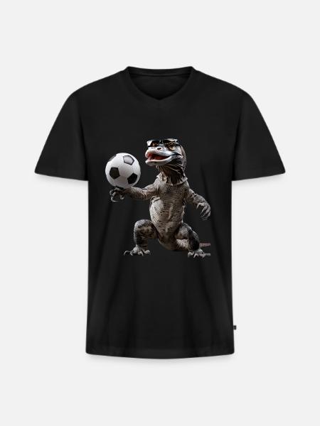 Komodo dragon - Men's Premium Organic T-shirt with V-neck - black