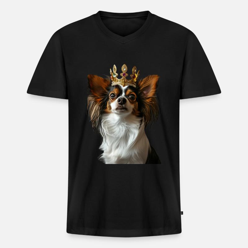 Schmetterling - Männer Premium Bio T-Shirt mit V-Ausschnitt - Schwarz