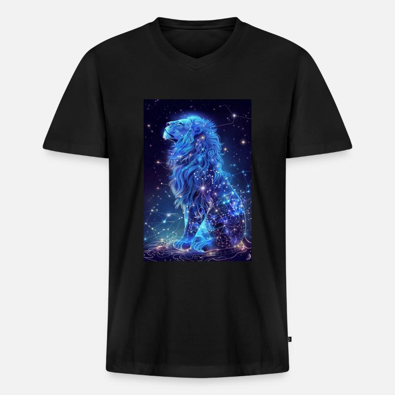 Jungfrau - Männer Premium Bio T-Shirt mit V-Ausschnitt - Schwarz