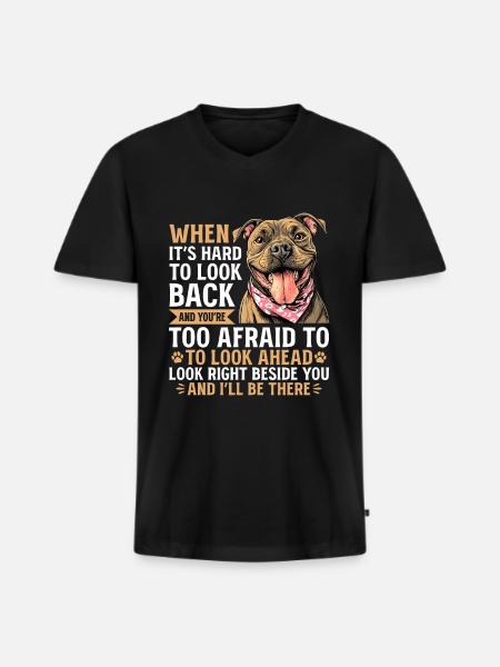 Pitbull Terrier Dog Owner - Männer Premium Bio T-Shirt mit V-Ausschnitt - Schwarz