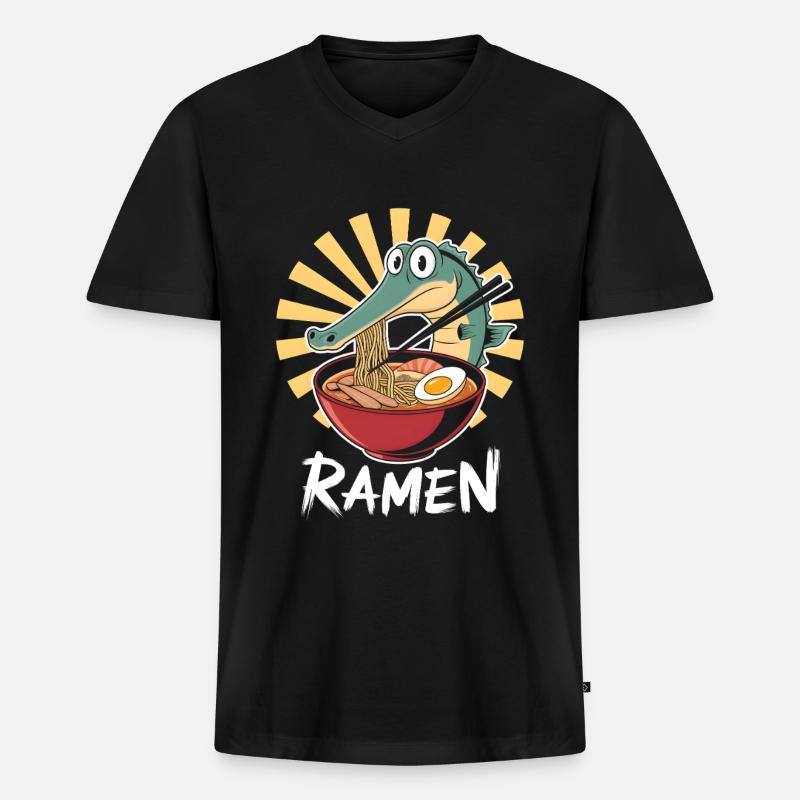 Gar - Männer Premium Bio T-Shirt mit V-Ausschnitt - Schwarz