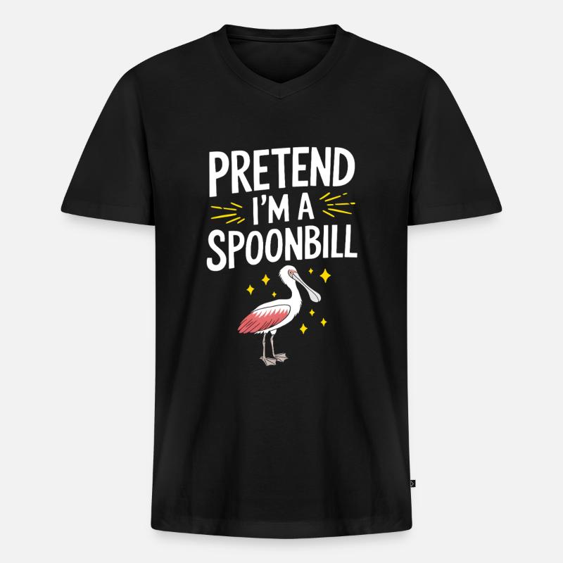 Löffler - Männer Premium Bio T-Shirt mit V-Ausschnitt - Schwarz