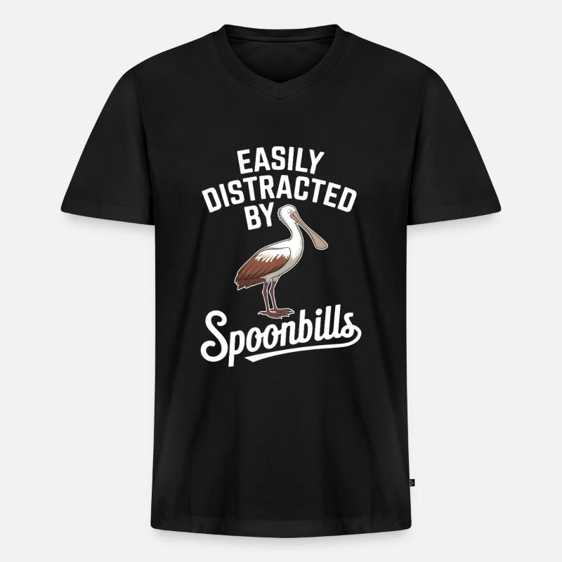 Löffler - Männer Premium Bio T-Shirt mit V-Ausschnitt - Schwarz
