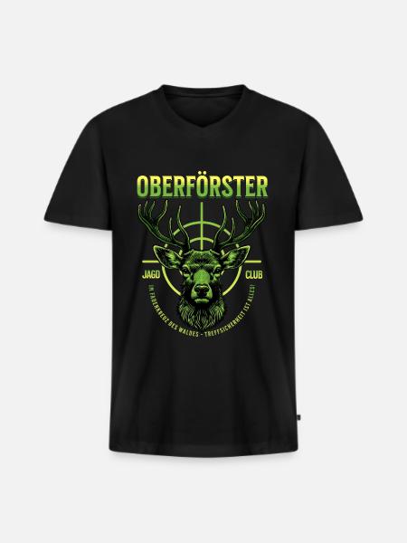 CHEF FORESTIER - T-shirt encolure en V Premium bio Homme - noir