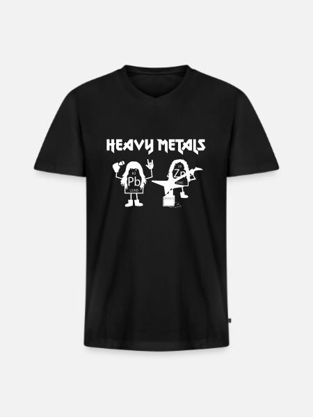 Heavy Metals Schwermetalle Elemente Geschenk - Männer Premium Bio T-Shirt mit V-Ausschnitt - Schwarz