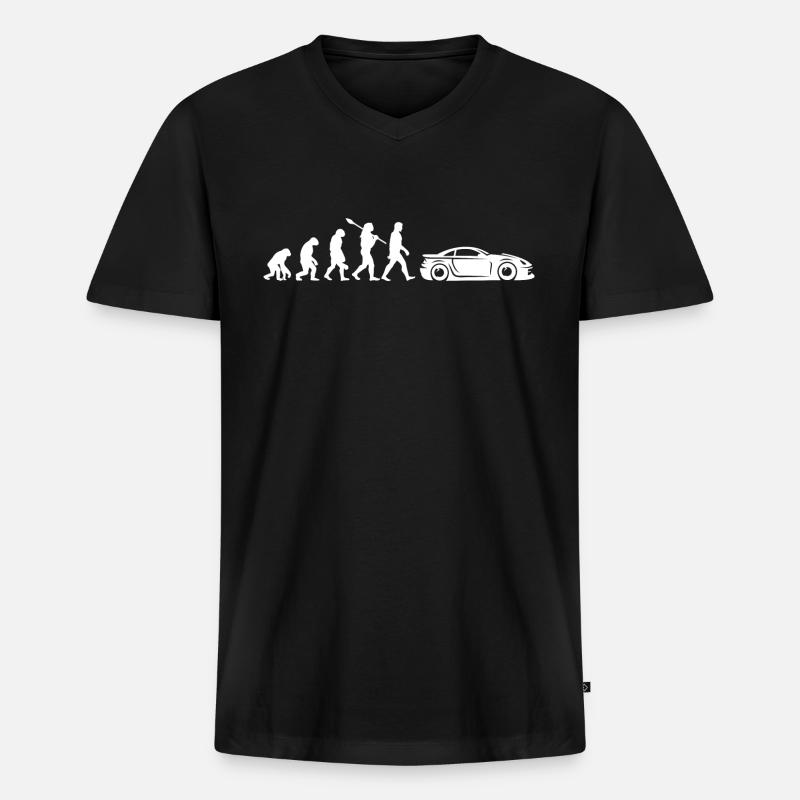 Auto De Sport Evolution - Männer Premium Bio T-Shirt mit V-Ausschnitt - Schwarz