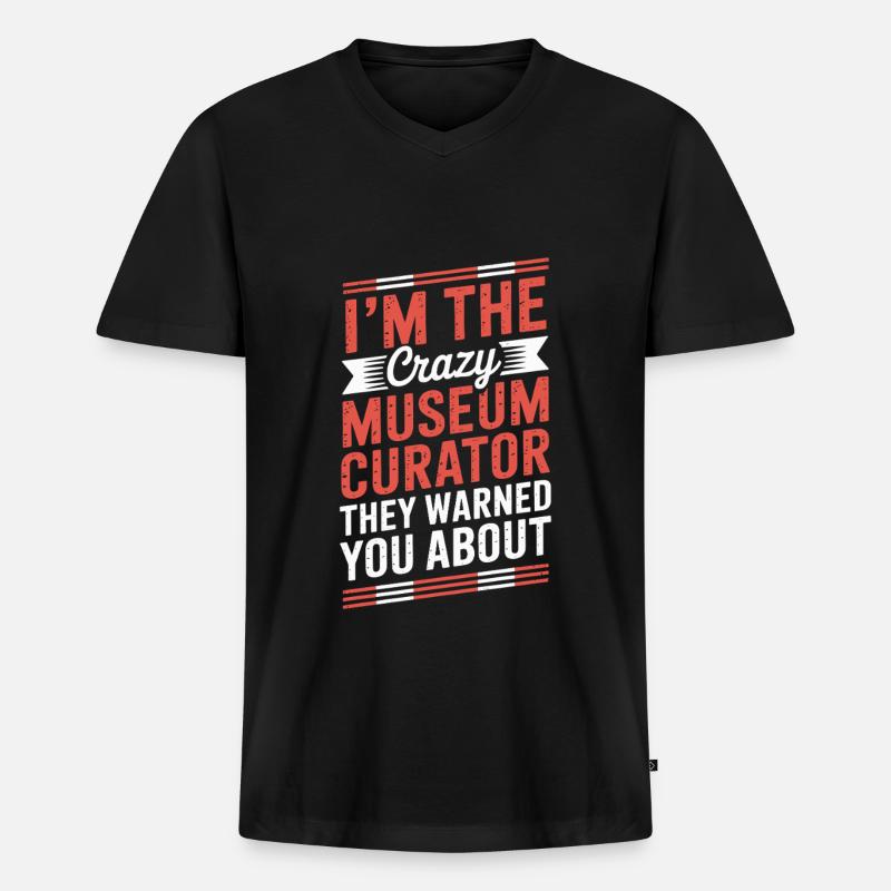 Museum - Männer Premium Bio T-Shirt mit V-Ausschnitt - Schwarz