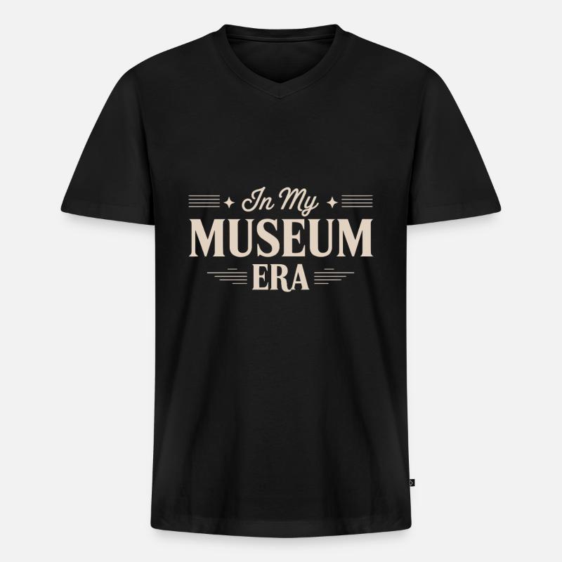 Museum - Männer Premium Bio T-Shirt mit V-Ausschnitt - Schwarz