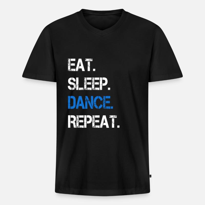 Danse danse danse danseuse - T-shirt encolure en V Premium bio Homme - noir