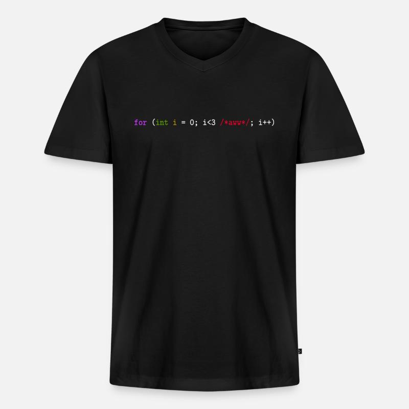 Programmierer, Software, Informatik, Developer - Männer Premium Bio T-Shirt mit V-Ausschnitt - Schwarz