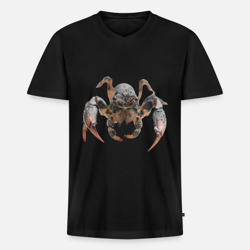 Skorpion - Männer Premium Bio T-Shirt mit V-Ausschnitt - Schwarz
