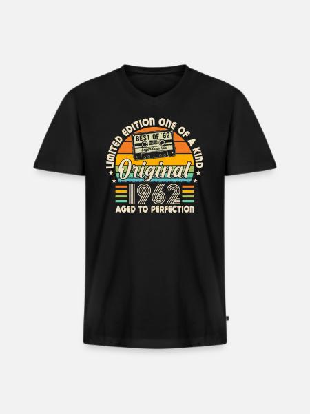 Légendes de 1962 - T-shirt encolure en V Premium bio Homme - noir
