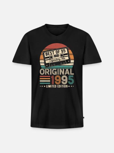 Jubilee Class of '95 - Men's Premium Organic T-shirt with V-neck - black