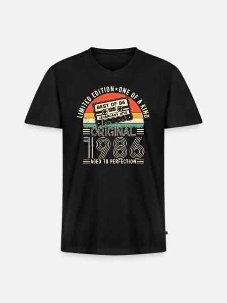 Jubilee Magic 8 years 1986 - Men's Premium Organic T-shirt with V-neck - black