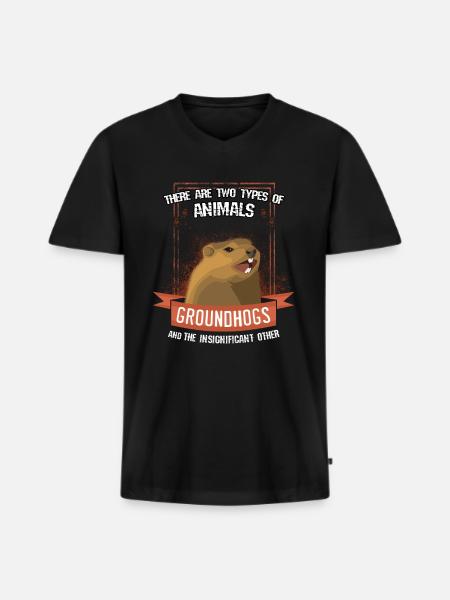 marmots - Men's Premium Organic T-shirt with V-neck - black