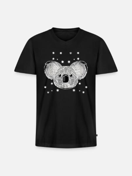 Koala Conservation - Men's Premium Organic T-shirt with V-neck - black