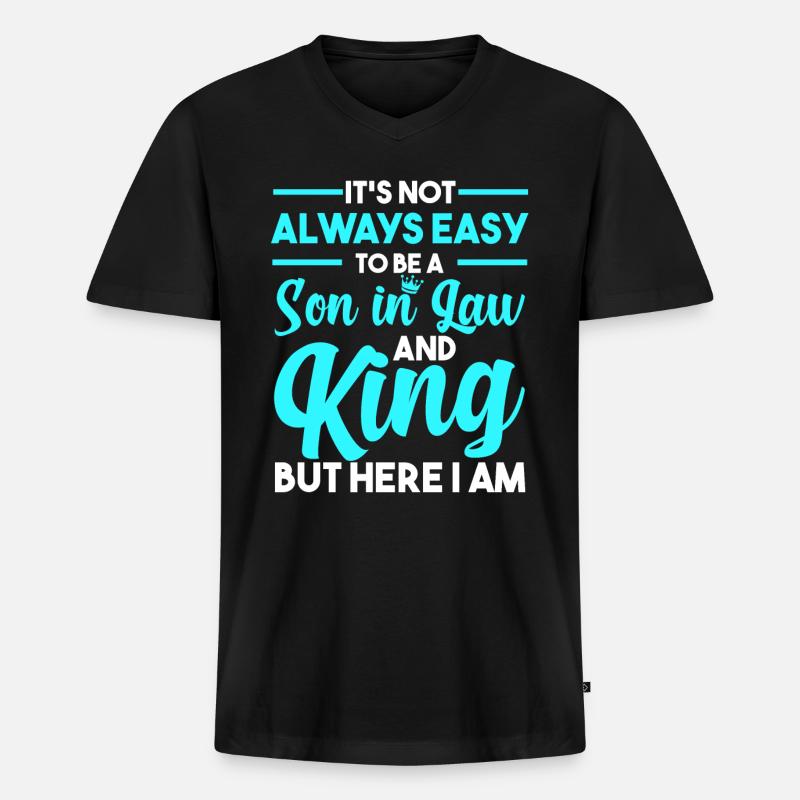 Schwiegersohn Geschenk - Männer Premium Bio T-Shirt mit V-Ausschnitt - Schwarz