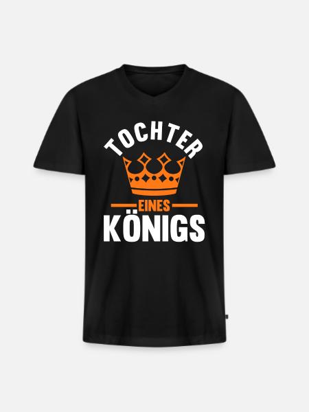 Tochter - Männer Premium Bio T-Shirt mit V-Ausschnitt - Schwarz