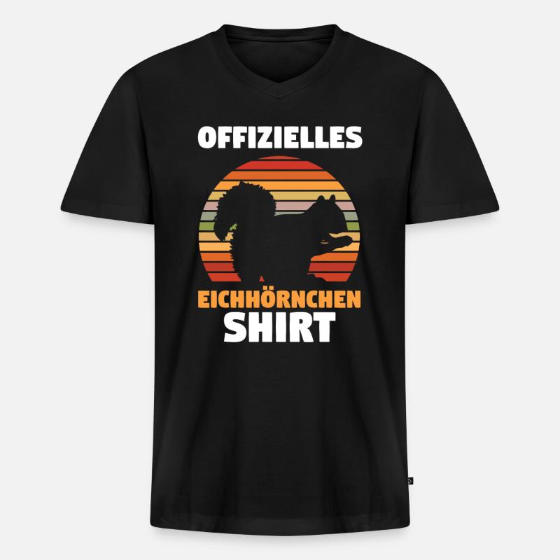 Erdmännchen - Männer Premium Bio T-Shirt mit V-Ausschnitt - Schwarz