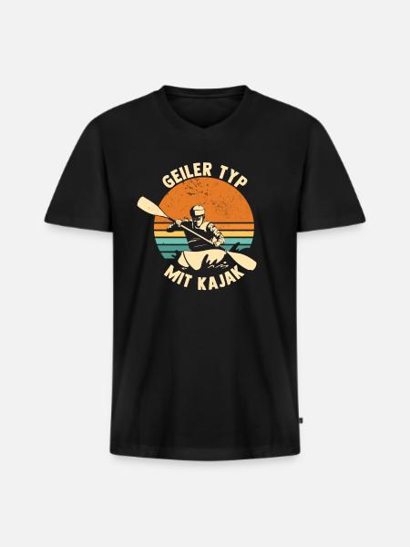 Schullehrer Lehrer - Männer Premium Bio T-Shirt mit V-Ausschnitt - Schwarz