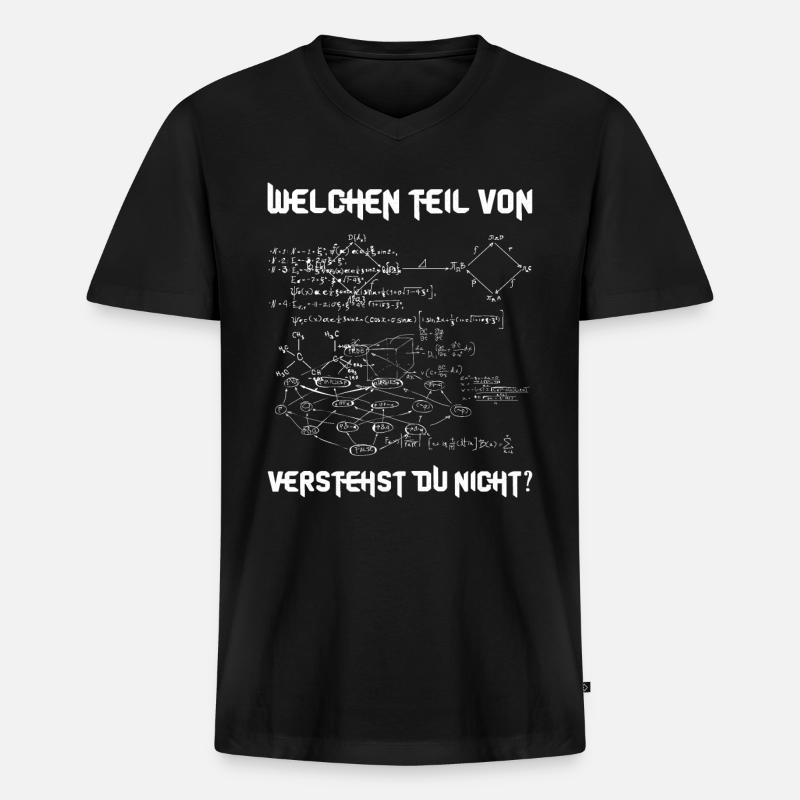 Mathematik Mathe Witz - Männer Premium Bio T-Shirt mit V-Ausschnitt - Schwarz