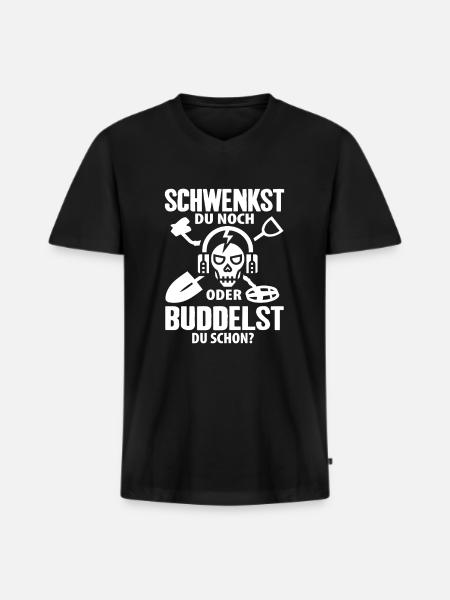 Sondler Sondengänger - Männer Premium Bio T-Shirt mit V-Ausschnitt - Schwarz