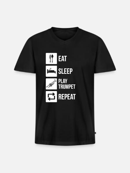 Trumpet Trumpet Player Trumpeter - Men's Premium Organic T-shirt with V-neck - black