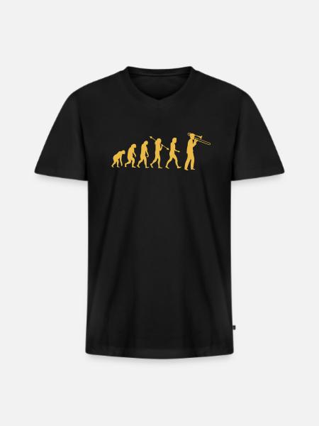 Trombone Trombone player Trombonist - Men's Premium Organic T-shirt with V-neck - black