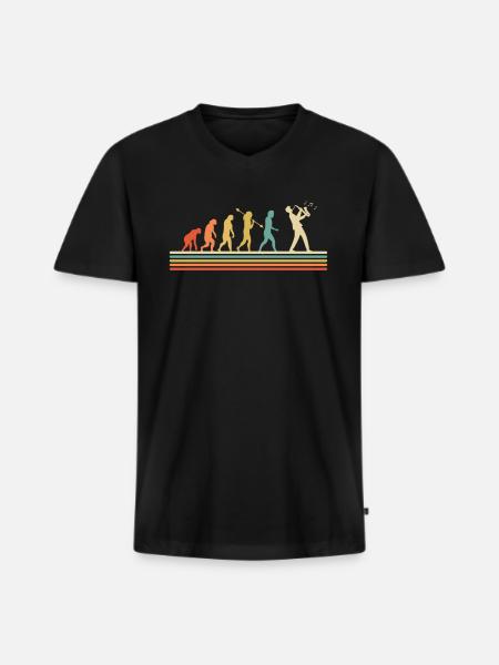 Saxophone Saxophone player Saxophonist - Men's Premium Organic T-shirt with V-neck - black