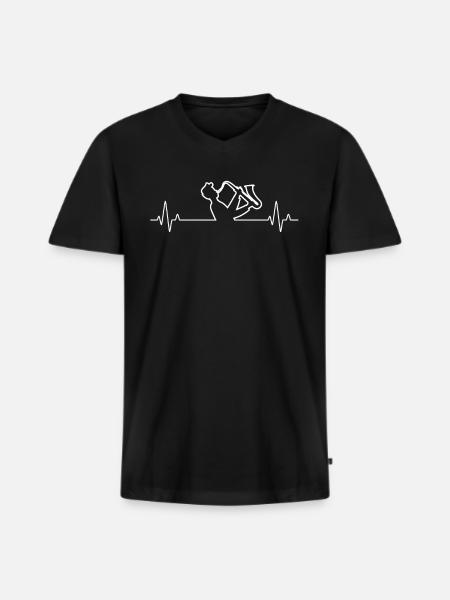 Saxophone Saxophone player Saxophonist - Men's Premium Organic T-shirt with V-neck - black