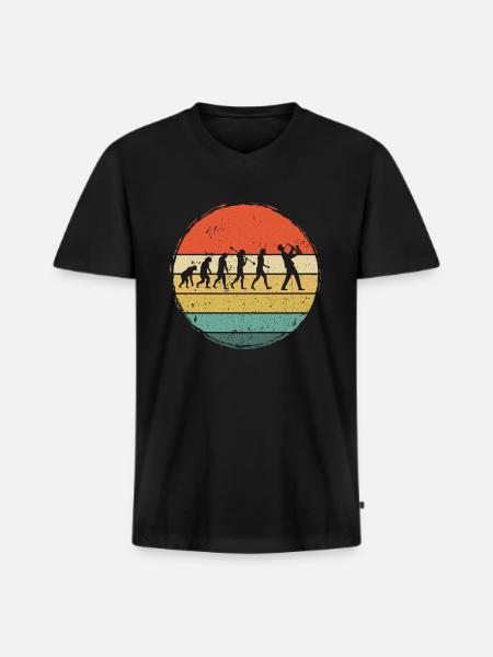 Saxophone Saxophone player Saxophonist - Men's Premium Organic T-shirt with V-neck - black