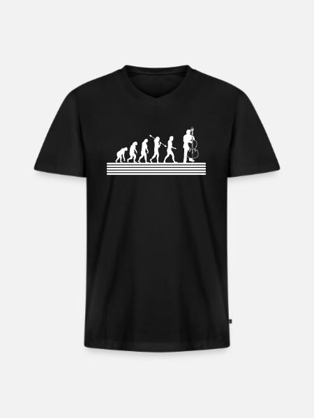 Kontrabass Kontrabassspieler Kontrabassist - Männer Premium Bio T-Shirt mit V-Ausschnitt - Schwarz