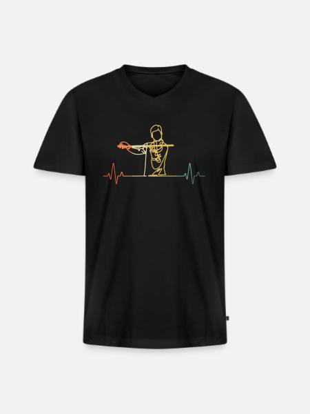 Violin Violinist Violinist - Men's Premium Organic T-shirt with V-neck - black