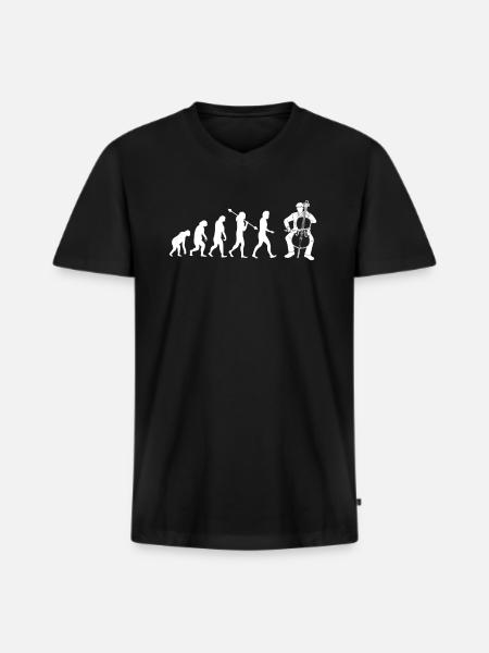 Cello Cellospieler Cellist - Männer Premium Bio T-Shirt mit V-Ausschnitt - Schwarz