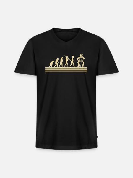 Cello Cellospieler Cellist - Männer Premium Bio T-Shirt mit V-Ausschnitt - Schwarz