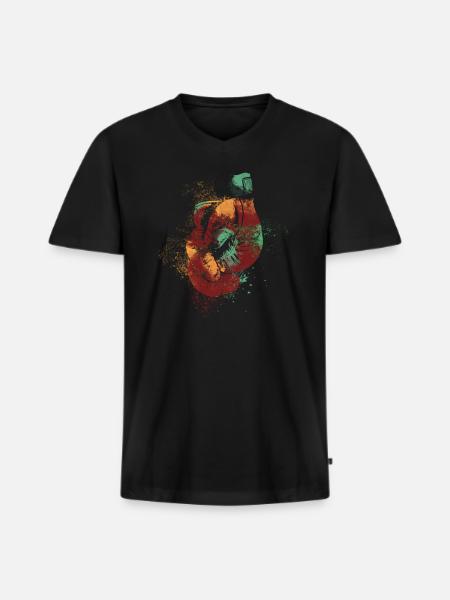 Boxe Boxer Boxer Boxer - T-shirt encolure en V Premium bio Homme - noir